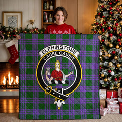 Elphinstone Tartan Crest Quilt