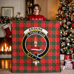 Erskine Modern Tartan Crest Quilt