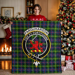 Farquharson Modern Tartan Crest Quilt