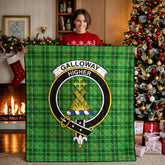 Galloway District Tartan Crest Quilt