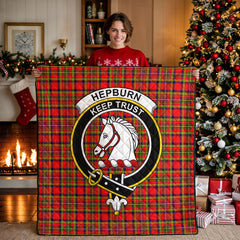 Hepburn Tartan Crest Quilt