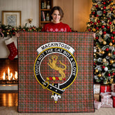 MacKintosh Hunting Weathered Tartan Crest Quilt