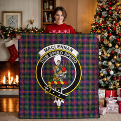 MacLennan Modern Tartan Crest Quilt