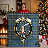 MacRae Hunting Ancient Tartan Crest Quilt
