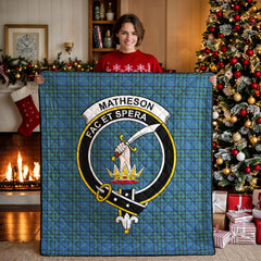 Matheson Hunting Ancient Tartan Crest Quilt