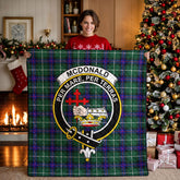 McDonald of the Isles Hunting Modern Tartan Crest Quilt