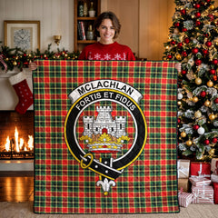 McLachlan Hunting Modern Tartan Crest Quilt