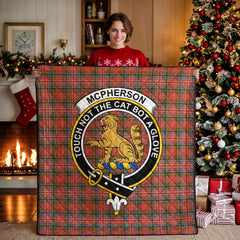 McPherson Weathered Tartan Crest Quilt