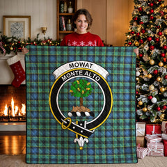 Mowat Ancient Tartan Crest Quilt