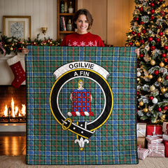 Ogilvie Hunting Ancient Tartan Crest Quilt