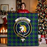 Oliphant Modern Tartan Crest Quilt