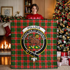 Pollock Tartan Crest Quilt