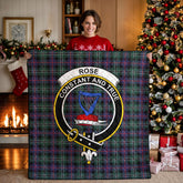 Rose Hunting Modern Tartan Crest Quilt