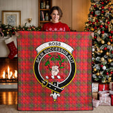 Ross Modern Tartan Crest Quilt