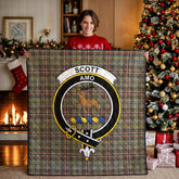 Scott Green Weathered Tartan Crest Quilt