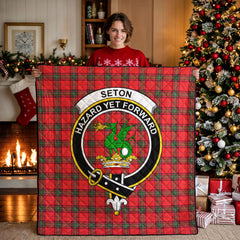 Seton Modern Tartan Crest Quilt