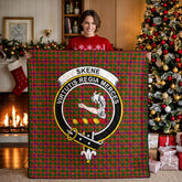 Skene Modern Tartan Crest Quilt