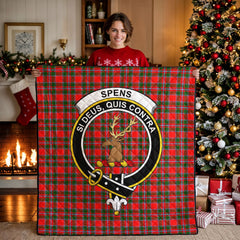 Spens (or Spence) Tartan Crest Quilt