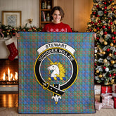 Stewart of Appin Hunting Ancient Tartan Crest Quilt