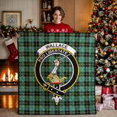 Wallace Hunting Ancient Tartan Crest Quilt