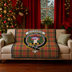 Buchanan Old Set Weathered Tartan Crest Quilt