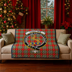 Chattan Tartan Crest Quilt