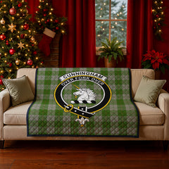 Cunningham Dress Green Dancers Tartan Crest Quilt