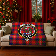Fraser Tartan Crest Quilt