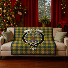 Fraser (of Lovat) Yellow Tartan Crest Quilt