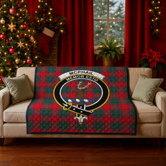 McPhail Clan Tartan Crest Quilt