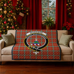 Morrison Red Ancient Tartan Crest Quilt