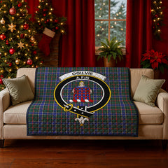 Ogilvie Hunting Modern Tartan Crest Quilt