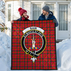 Bain Tartan Crest Quilt