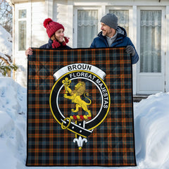 Broun Ancient Tartan Crest Quilt