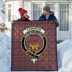 Cameron of Lochiel Ancient Tartan Crest Quilt