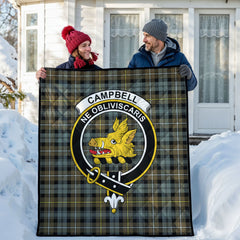 Campbell Argyll Weathered Tartan Crest Quilt