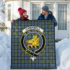 Campbell Faded Tartan Crest Quilt