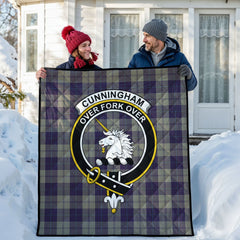 Cunningham Dress Blue Dancers Tartan Crest Quilt