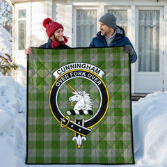 Cunningham Dress Green Dancers Tartan Crest Quilt