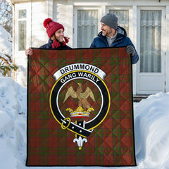 Drummond Clan Tartan Crest Quilt