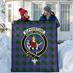 Elphinstone Tartan Crest Quilt