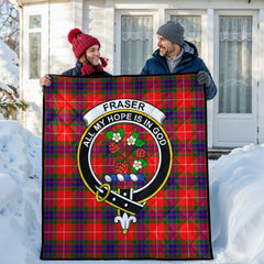 Fraser Tartan Crest Quilt