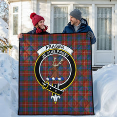 Fraser (of Lovat) Ancient Tartan Crest Quilt