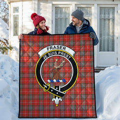 Fraser (of Lovat) Weathered Tartan Crest Quilt