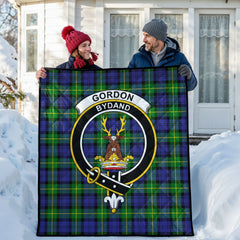 Gordon Modern Tartan Crest Quilt
