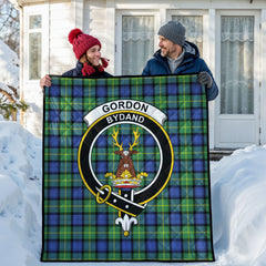Gordon Old Ancient Tartan Crest Quilt