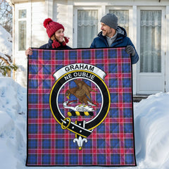 Graham of Menteith Red Tartan Crest Quilt
