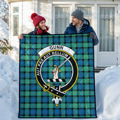 Gunn Ancient Tartan Crest Quilt