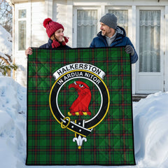 Halkerston Tartan Crest Quilt