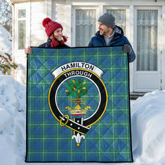 Hamilton Hunting Ancient Tartan Crest Quilt